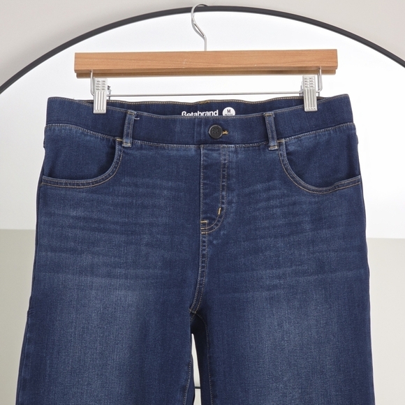 Betabrand Yoga Denim Pull-On High-Rise Bootcut Jeans, Size Medium Petite - Picture 4 of 10